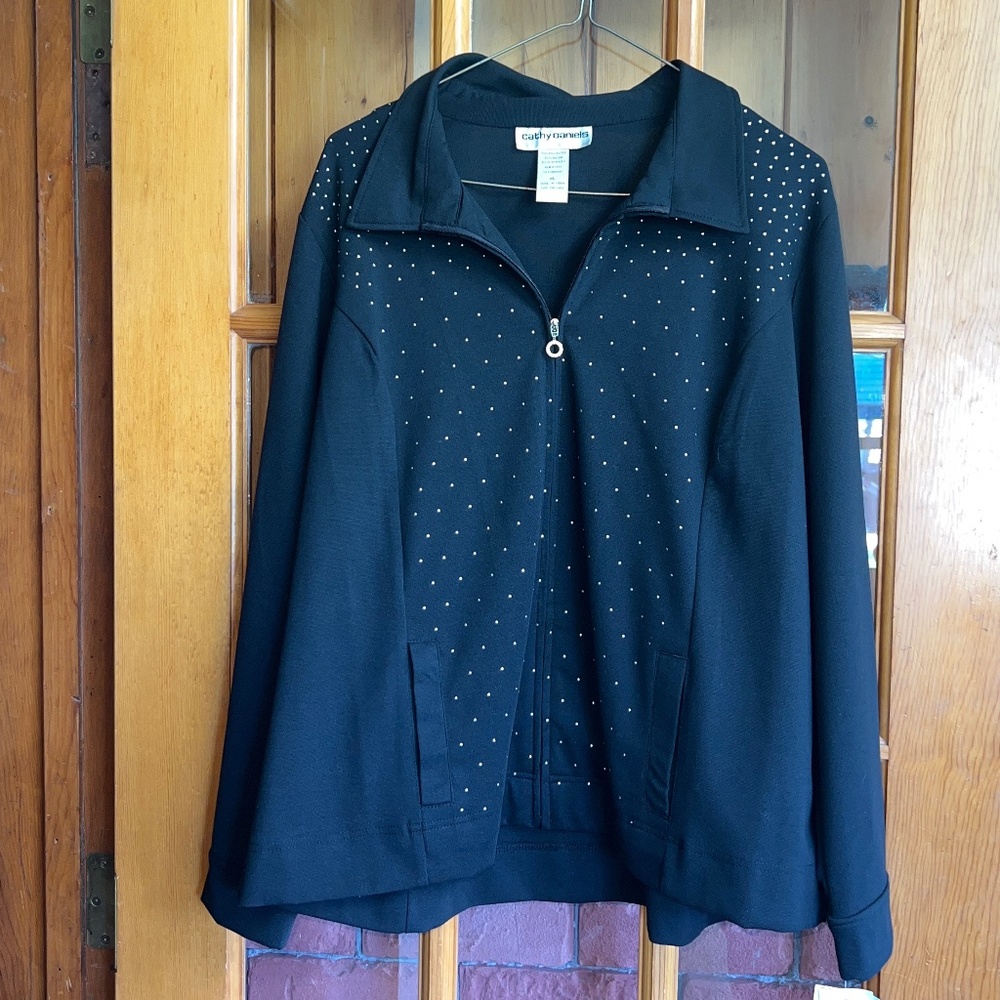NWT Cathy Daniel's Zip Front Jacket